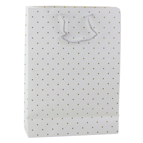 LEAN Torba Prezentowa Klasyczna W Złote Kropki 41 x 30 x 12 cm LEAN Torba Prezentowa Klasyczna W Złote Kropki 41 x 30 x 12 cm