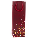 LEAN Torba Prezentowa Na Butelkę Wino W Kropki 36 x 12 x 9cm