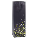 LEAN Torba Prezentowa Na Butelkę Wino W Kropki 36 x 12 x 9cm