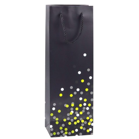 LEAN Torba Prezentowa Na Butelkę Wino W Kropki 36 x 12 x 9cm LEAN Torba Prezentowa Na Butelkę Wino W Kropki 36 x 12 x 9cm