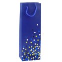 LEAN Torba Prezentowa Na Butelkę Wino W Kropki 36 x 12 x 9cm