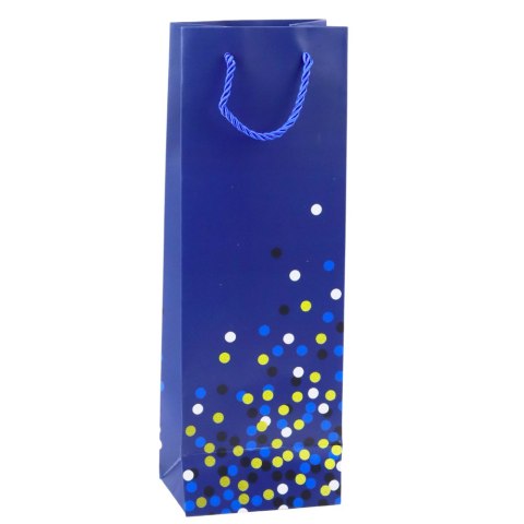 LEAN Torba Prezentowa Na Butelkę Wino W Kropki 36 x 12 x 9cm LEAN Torba Prezentowa Na Butelkę Wino W Kropki 36 x 12 x 9cm