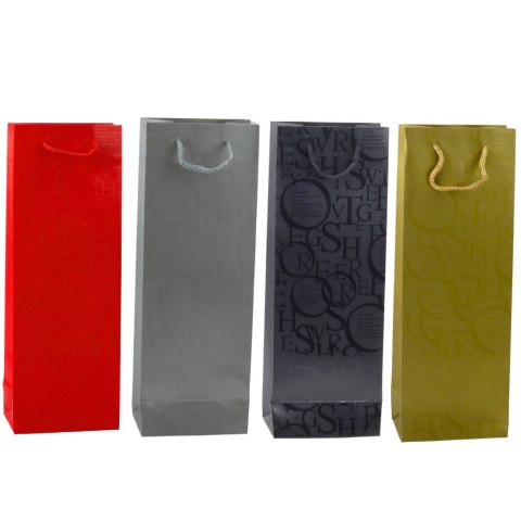 LEAN Torba Prezentowa Na Butelkę Wino Wzór Z Napisami 35 x 12 x 9 cm LEAN Torba Prezentowa Na Butelkę Wino Wzór Z Napisami 35 x 12 x 9 cm