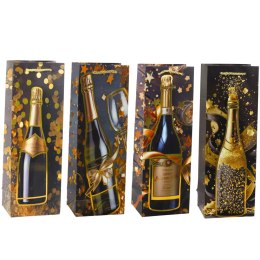 LEAN Torba Prezentowa Na Wino Butelkę Papierowa Szampan 35 x 12 x 9 cm