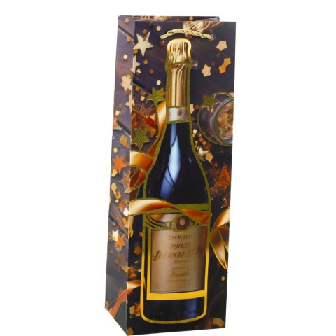 LEAN Torba Prezentowa Na Wino Butelkę Papierowa Szampan 35 x 12 x 9 cm LEAN Torba Prezentowa Na Wino Butelkę Papierowa Szampan 35 x 12 x 9 cm