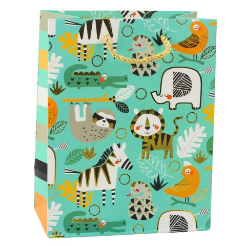 LEAN Torba Prezentowa Papierowa Zwierzęta Safari 23 x 18 x 10,5 cm LEAN Torba Prezentowa Papierowa Zwierzęta Safari 23 x 18 x 10,5 cm
