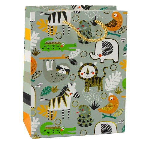LEAN Torba Prezentowa Papierowa Zwierzęta Safari 23 x 18 x 10,5 cm LEAN Torba Prezentowa Papierowa Zwierzęta Safari 23 x 18 x 10,5 cm