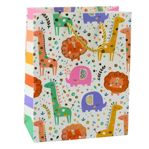 LEAN Torba Prezentowa Papierowa Zwierzęta Safari 23 x 18 x 10,5 cm LEAN Torba Prezentowa Papierowa Zwierzęta Safari 23 x 18 x 10,5 cm