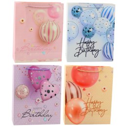 LEAN Torba Prezentowa Urodzinowa Balony Happy Birthday 32 x 26 x 12 cm