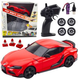 LEAN Toys Auto Sportowe Do Driftu Wymienne Koła Zdalnie Sterowany RC 4WD Czerwone