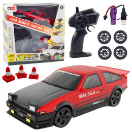 LEAN Toys Auto Sportowe Do Driftu Wymienne Koła Zdalnie Sterowany RC 4WD Czerwony