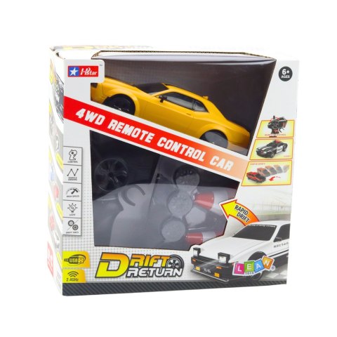 LEAN Toys Auto Sportowe Do Driftu Wymienne Koła Zdalnie Sterowany RC 4WD Żółte Sport LEAN Toys Auto Sportowe Do Driftu Wymienne Koła Zdalnie Sterowany RC 4WD Żółte Sport