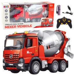 LEAN Toys Betoniarka Budowlana Zdalnie Sterowana RC 2.4G 9CH Czerwona