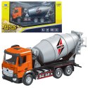 LEAN Toys Betoniarka Pojazd Budowlany Metalowa Huina Pomarańczowa 1:50
