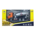 LEAN Toys Betoniarka Pojazd Budowlany Metalowa Huina Pomarańczowa 1:50