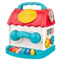 LEAN Toys Domek Edukacyjny Kostka Interaktywna Grzechotka Sorter Dźwięki Kolorowy