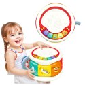 LEAN Toys Duży Interaktywny Bębenek Edukacyjny Dla Malucha Kolorowy