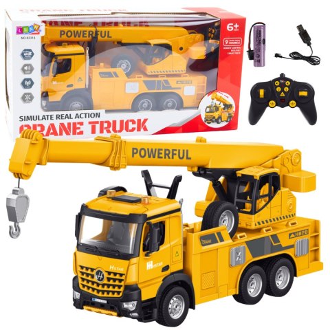 LEAN Toys Dźwig Z Hakiem Zdalnie Sterowany RC 2.4G 9CH Żółty LEAN Toys Dźwig Z Hakiem Zdalnie Sterowany RC 2.4G 9CH Żółty