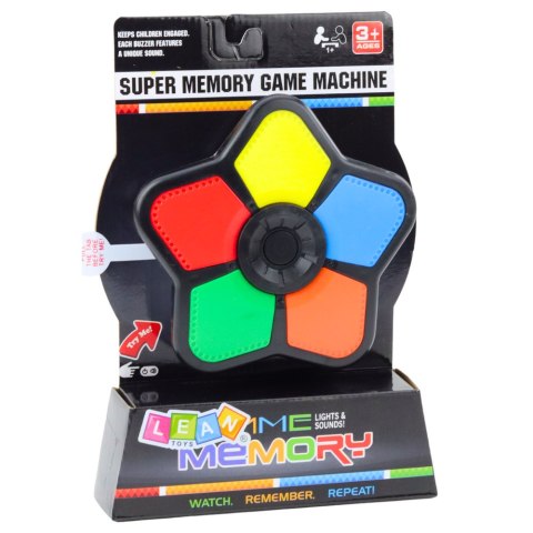 LEAN Toys Elektroniczna Gra Logiczna Memory Gwiazdka Zręcznościowa Światła Dźwięki LEAN Toys Elektroniczna Gra Logiczna Memory Gwiazdka Zręcznościowa Światła Dźwięki