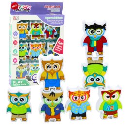 LEAN Toys Gra Edukacyjna Sówki Układanka Zręcznościowa Logiczna Domino 18 szt.
