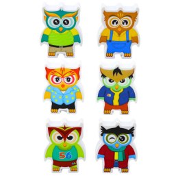 LEAN Toys Gra Edukacyjna Sówki Układanka Zręcznościowa Logiczna Domino 18 szt.