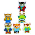 LEAN Toys Gra Edukacyjna Sówki Układanka Zręcznościowa Logiczna Domino 18 szt.