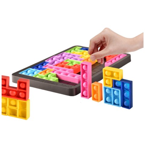 LEAN Toys Gra Tetris Pop-It Układanka Puzzle 3w1 Sensoryczna Kolorowa 27el LEAN Toys Gra Tetris Pop-It Układanka Puzzle 3w1 Sensoryczna Kolorowa 27el