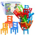 LEAN Toys Gra Zręcznościowa Spadające Balansujące Krzesła 36 Elementów Kolorowe