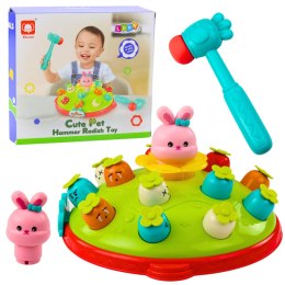 LEAN Toys Gra Zręcznościowa Uderz Młotkiem Marchewki Wyskakujący Królik