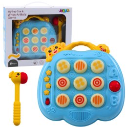 LEAN Toys Gra Zręcznościowa Whac-A-Mole Młotek Dla Malucha Niebieska