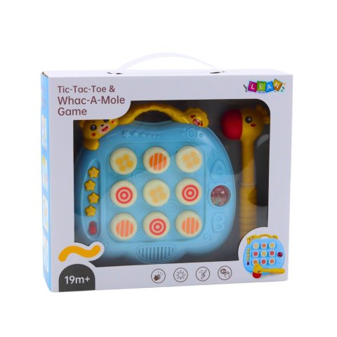 LEAN Toys Gra Zręcznościowa Whac-A-Mole Młotek Dla Malucha Niebieska LEAN Toys Gra Zręcznościowa Whac-A-Mole Młotek Dla Malucha Niebieska