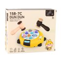 LEAN Toys Gra Zręcznościowa Whack- A- Mole Dwa Młotki Kotek Żółto Brązowa