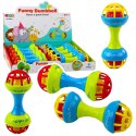 LEAN Toys Grzechotka Gryzak Dla Niemowląt Hantelek Kolorowy