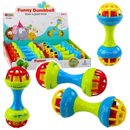 LEAN Toys Grzechotka Gryzak Dla Niemowląt Hantelek Kolorowy