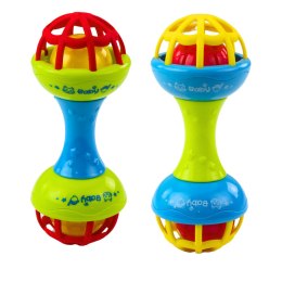 LEAN Toys Grzechotka Gryzak Dla Niemowląt Hantelek Kolorowy