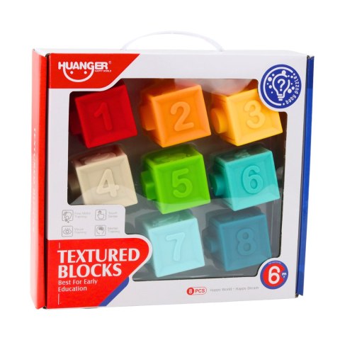 LEAN Toys Gumowe Klocki Sensoryczne Edukacyjne Dla Malucha Liczby Zwierzęta Wzory 8el LEAN Toys Gumowe Klocki Sensoryczne Edukacyjne Dla Malucha Liczby Zwierzęta Wzory 8el
