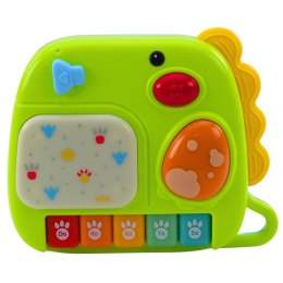 LEAN Toys Interaktywne Pianinko Dla Malucha Dinozaur Zielony