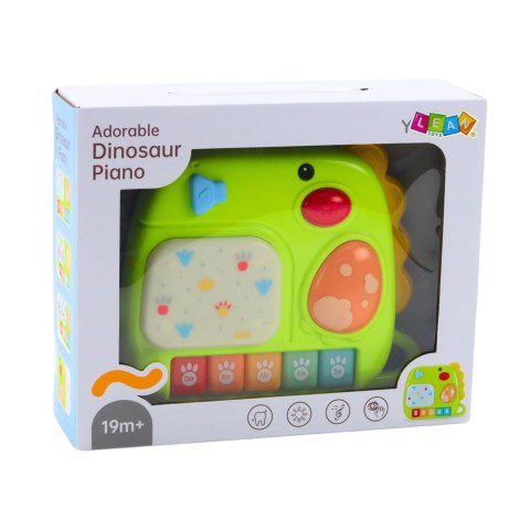 LEAN Toys Interaktywne Pianinko Dla Malucha Dinozaur Zielony LEAN Toys Interaktywne Pianinko Dla Malucha Dinozaur Zielony