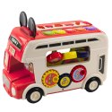 LEAN Toys Interaktywny Autobus Edukacyjny Sorter Światła Dźwięki Czerwony