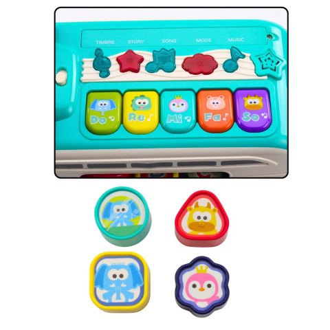 LEAN Toys Interaktywny Autobus Edukacyjny Sorter Światła Dźwięki Turkusowy LEAN Toys Interaktywny Autobus Edukacyjny Sorter Światła Dźwięki Turkusowy