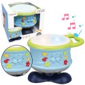 LEAN Toys Interaktywny Bębenek Muzyczny Edukacyjny Światła Dźwięki Niebieski