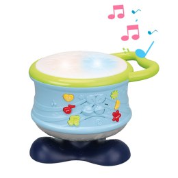 LEAN Toys Interaktywny Bębenek Muzyczny Edukacyjny Światła Dźwięki Niebieski