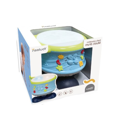 LEAN Toys Interaktywny Bębenek Muzyczny Edukacyjny Światła Dźwięki Niebieski LEAN Toys Interaktywny Bębenek Muzyczny Edukacyjny Światła Dźwięki Niebieski