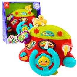 LEAN Toys Interaktywny Samolot Tablica Kokpit Wielofukncyjna Mały Pilot Dźwięki