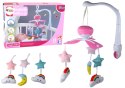 LEAN Toys Karuzela Do Łóżeczka Klips Uniwersalny Pluszowe Zawieszki Różowa