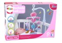 LEAN Toys Karuzela Do Łóżeczka Klips Uniwersalny Pluszowe Zawieszki Różowa