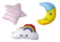 LEAN Toys Karuzela Do Łóżeczka Na Baterie Klips Uniwersalny Pluszowe Zawieszki Różowa