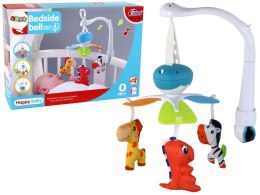 LEAN Toys Karuzela Do Łóżeczka Na Baterie Klips Uniwersalny Zawieszki Niebieska