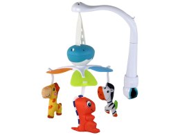 LEAN Toys Karuzela Do Łóżeczka Na Baterie Klips Uniwersalny Zawieszki Niebieska