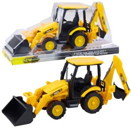 LEAN Toys Koparka Budowlana Z Napędem Ruchome Dwie Łyżki Żółta